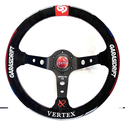 Vertex x Garasi Drift Collaboration Steering Wheel (Suede)