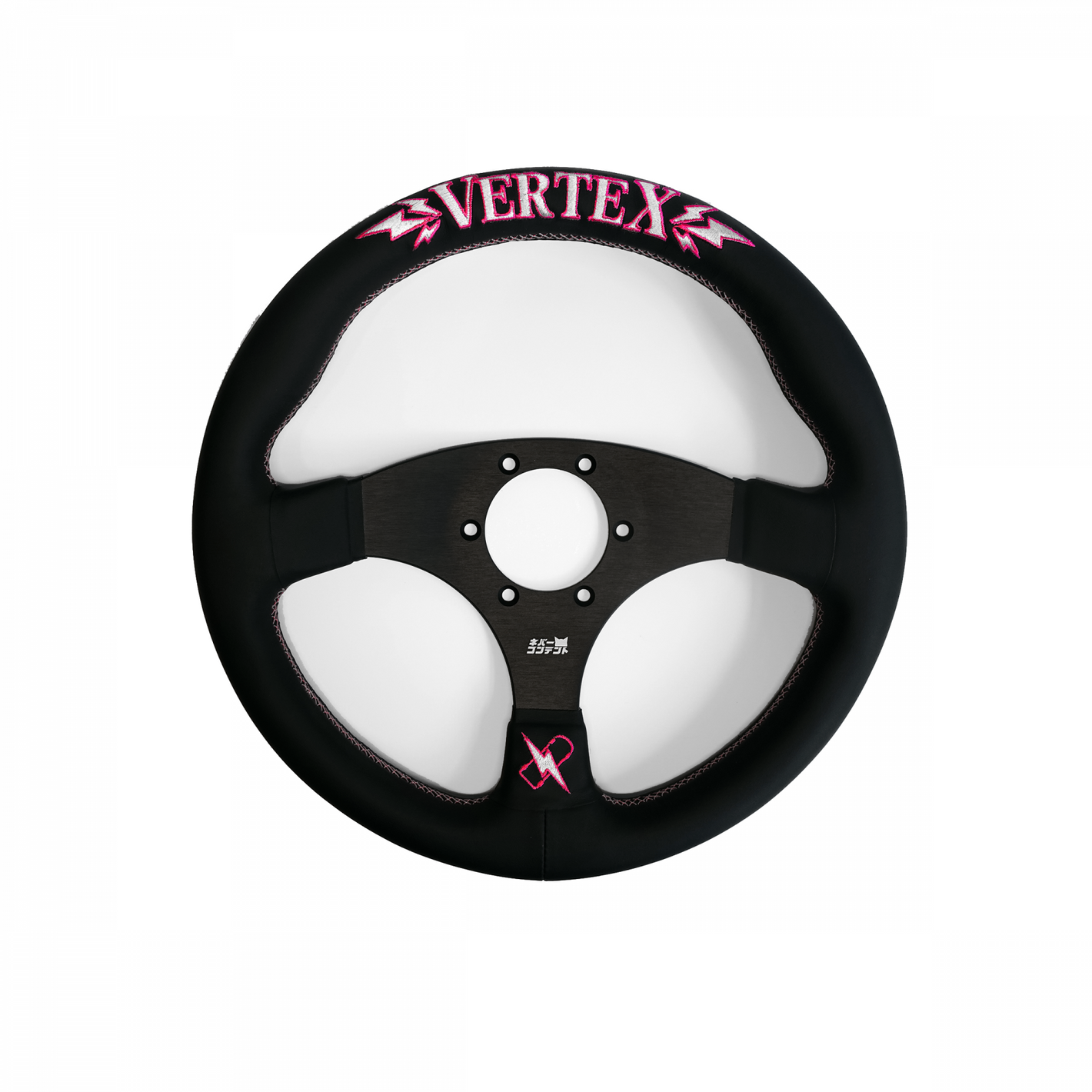 Vertex x Never Content Collaboration Steering Wheel (Flat - Pink)