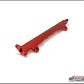 AMS Performance Red CNC Machined Aluminum Fuel Rail w/Pulsation Dampener 2008-2015 Mitsubishi EVO X