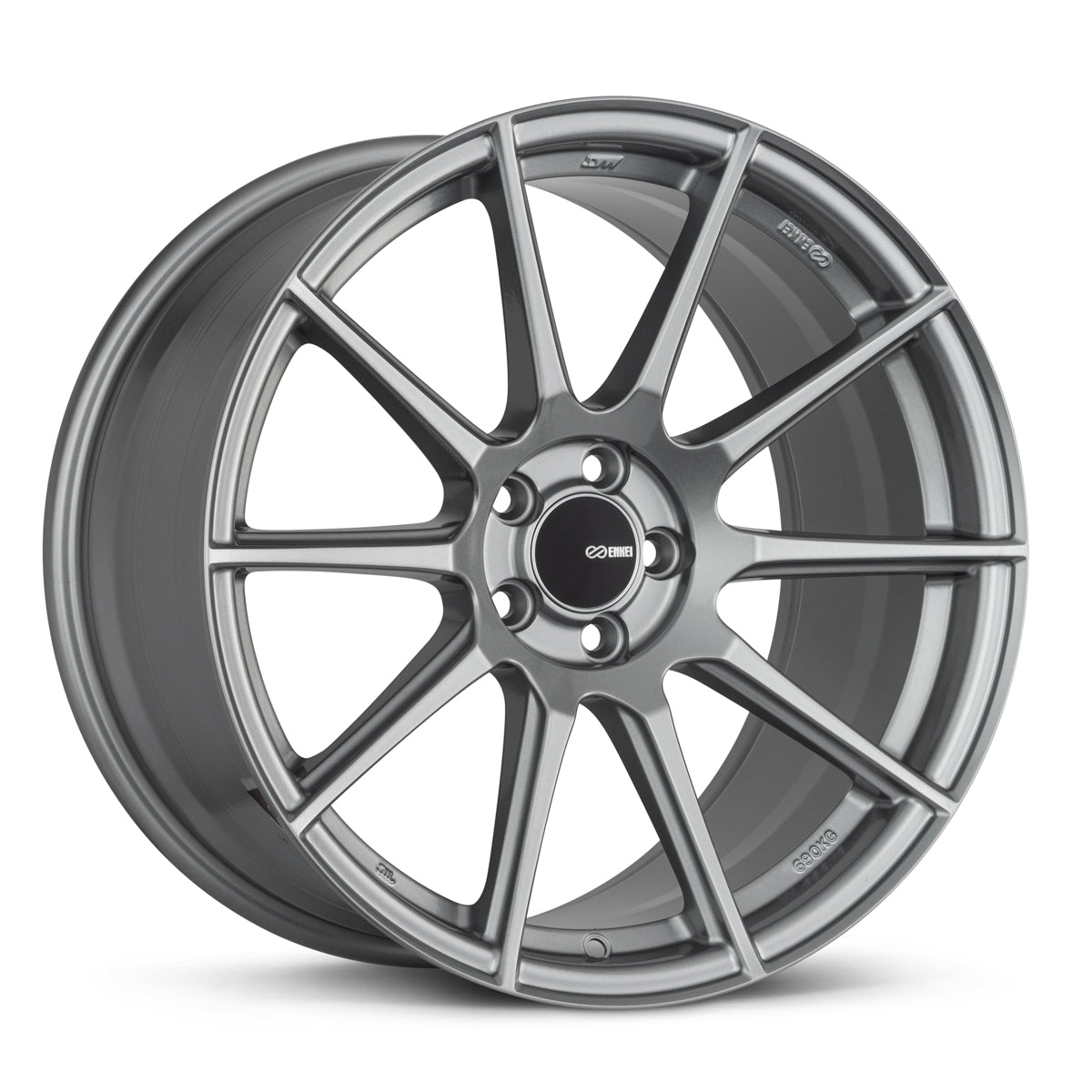 Enkei TS10 18x9.5 35mm Offset 5x114.3 Bolt Pattern 72.6mm Bore Dia Grey Wheel