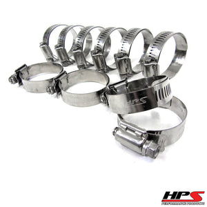 HPS Stainless Steel Worm Gear Liner Clamp Size 28 10pcs Pack 1-5/16 inch - 2-1/4 inch 33mm-57mm