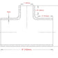 HPS 2.5" ID, 1" ID branch Black Silicone Coupler Blow Off Valve T Hose Tee Adapter