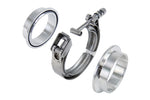 HPS Stainless Steel 2-1/2 inch V Band Clamp Kit Aluminum Flanges NBR O-Ring Quick Release
