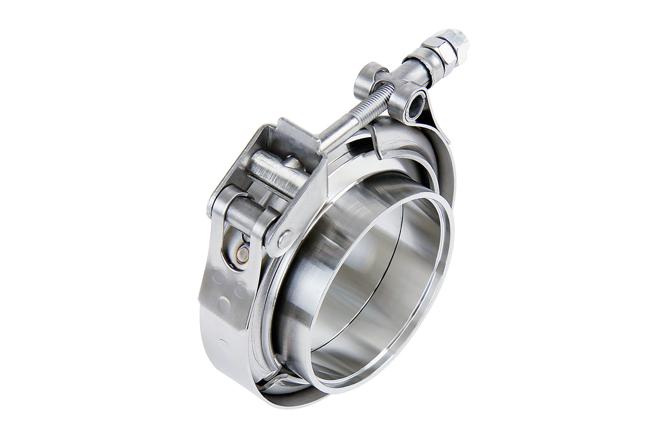 HPS Stainless Steel 3-1/2 inch V Band Clamp Kit Stainless Steel Flanges Quick Release