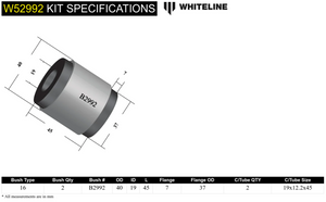 Whiteline Plus 03+ Nissan 350z / Infiniti G35 Front Shock Absorber - Control Arm (Lower Shock Bush)